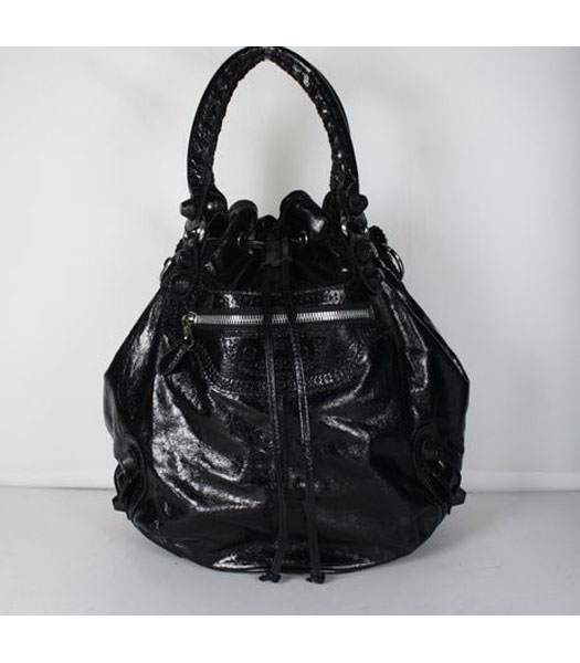 Balenciaga Giant Covered Pompon Borsa nero